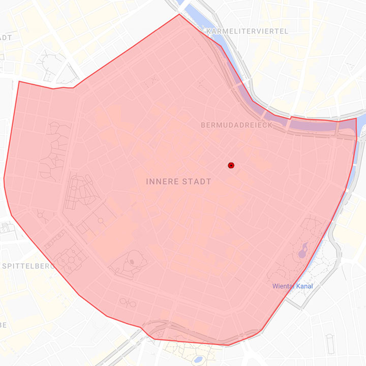 Wien, Rotenturmstraße Zustellgebiet